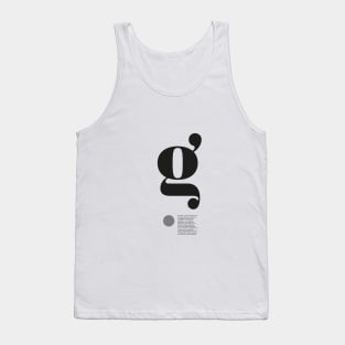 The Letter g (2) Tank Top